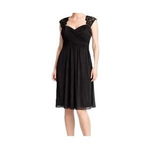 Scarlett Nite Dress Womens Size 8 Black Halter Neck Lace Chiffon Cocktail Formal